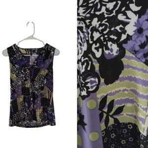 Relativity Sleeveless Stretch Dressy Top Size S